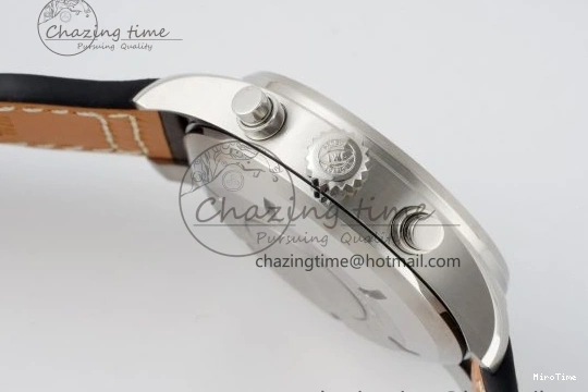 MIROTIME 0326 Bright Pilot Chrono SS AZF 1:1 Best Edition Green Dial on Brown Leather Strap A 7059